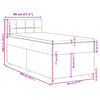 vidaXL Boxspringbett mit Matratze Hellgrau 80x200 cm Stoff