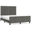 vidaXL Bettgestell ohne Matratze Dunkelgrau 140x200 cm Samt