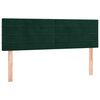 vidaXL Boxspringbett mit Matratze Dunkelgr&uuml;n 140x200 cm Samt