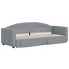 vidaXL Tagesbett Ausziehbar mit Schubladen Hellgrau 80x200 cm Stoff