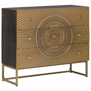 vidaXL Schubladenschrank mit Schubladen Messing 75 x 30 x 65 cm