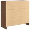 vidaXL Sideboard mit Schublade Braun Eichen-Optik 80x34x76 cm