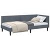 vidaXL Eckbettgestell Dunkelgrau 90 x 200 cm Samt