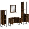 vidaXL 4-tlg. Badm&ouml;bel-Set R&auml;uchereiche Holzwerkstoff