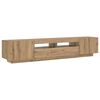 vidaXL TV-Schrank mit LED-Leuchten Artisan-Eiche 200x35x40 cm