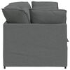 vidaXL Modulares Sofa mit Kissen Stoff Dunkelgrau