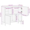 vidaXL Sideboard mit Speicher Walnuss 80 x 33 x 75 cm Massivholz Mango