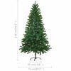 vidaXL K&uuml;nstlicher Weihnachtsbaum mit Beleuchtung & Kugeln 150 cm Gr&uuml;n