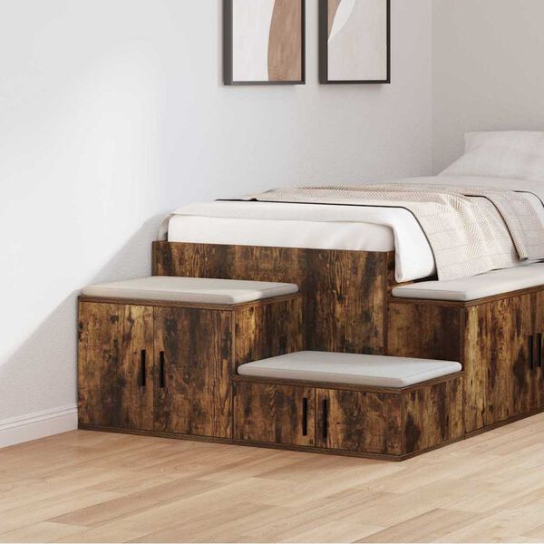 vidaXL Aufbewahrungsschrank 2 pcs Ger&auml;ucherte Eiche 118 x 41 x 40 cm