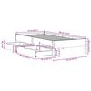 vidaXL Massivholzbett ohne Matratze 75x190 cm Kiefernholz