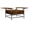 vidaXL Couchtisch R&auml;uchereiche 80x80x45 cm Holzwerkstoff und Metall