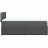 vidaXL Boxspringbett mit Matratze Dunkelgrau 80x200 cm Stoff