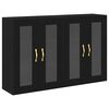 vidaXL Wandschr&auml;nke 2 stk. Schwarz Eichen-Optik 69,5 x 34 x 90 cm