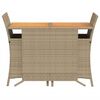 vidaXL 3-tlg. Bistro-Set mit Kissen Beige Poly Rattan