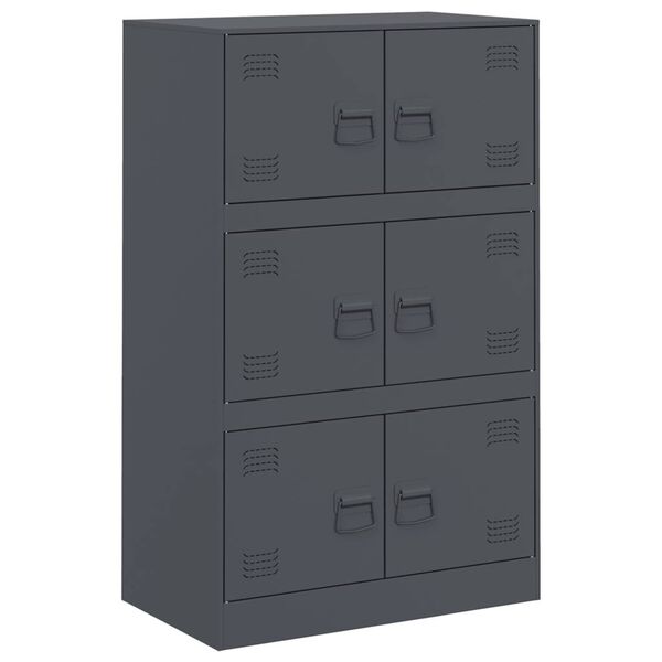 vidaXL Sideboard Anthrazit 67x39x107 cm Stahl