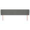 vidaXL Kopfteil mit Ohren Dunkelgrau 203x23x78/88 cm Stoff