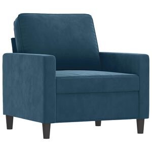 vidaXL Sessel Blau 60 cm Samt