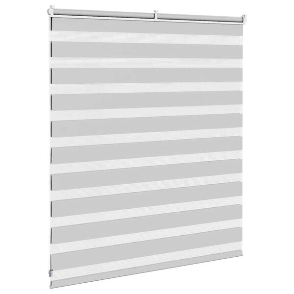 vidaXL Doppelrollo Hellgrau 130x100 cm Stoffbreite 125,9 cm Polyester