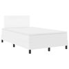 vidaXL Boxspringbett mit Matratze Wei&szlig; 120 x 200 cm Kunstleder