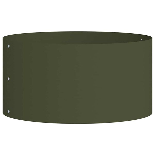 vidaXL Pflanzenring Olive Gr&uuml;n 40 x 40 x 20 cm Kaltgewalzter Stahl