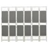 vidaXL 6-tlg. Raumteiler Grau 210x165 cm Stoff
