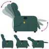 vidaXL Massagesessel Dunkelgr&uuml;n Stoff