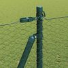 vidaXL Zaunpfosten Gr&uuml;n 25 x 1,4 m (25 mm Netz) Stahl und PVC