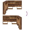 vidaXL Aufbewahrungskopfteil mit Regal Altholz 207,5 x 137,5 x 76,5 cm