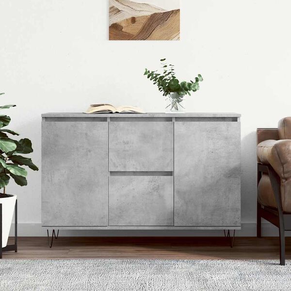 vidaXL Sideboard Betongrau 101,5x35x70 cm Holzwerkstoff