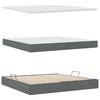 vidaXL Bett mit Stauraum und LED mit LED Dunkelgrau 200 x 200 cm Stoff