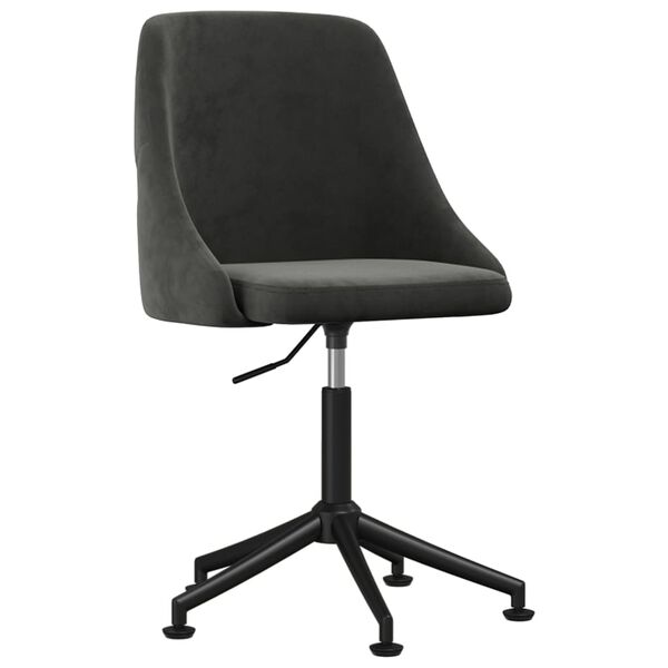 vidaXL Esszimmerst&uuml;hle 2 Stk. Dunkelgrau Samt