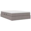 vidaXL Aufbewahrungsbett mit Matratze Taupe 140 x 190 cm Polyester