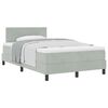 vidaXL Boxspringbett mit Matratze Hellgrau 120 x 200 cm Samt