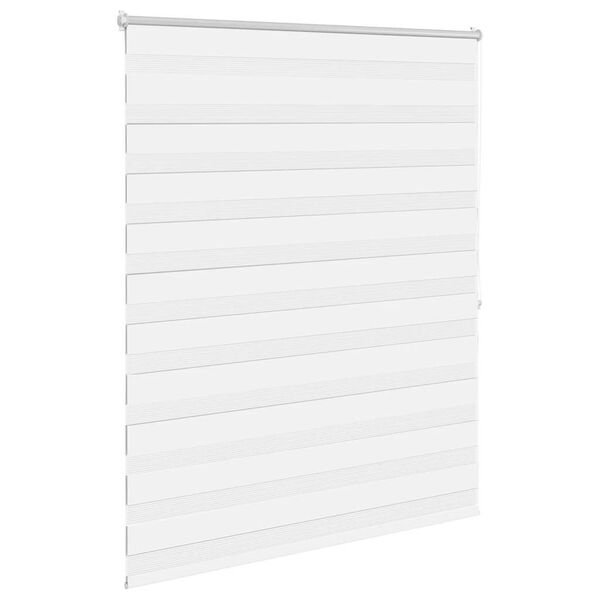 vidaXL Zebra-Rollo 140,9 x 175 cm, Stoffbreite 136,7 cm, Wei&szlig;