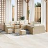 vidaXL Gartensofa-set 13 pcs Beige Poly-Rattan