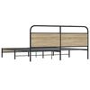 vidaXL Metallbett ohne Matratze R&auml;uchereiche 180x200 cm
