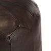 vidaXL Pouf Dunkelbraun 40 x 35 cm Echtes Ziegenleder