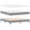 vidaXL Boxspringbett mit Matratze Hellgrau 180 x 200 cm Stoff