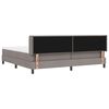 vidaXL Boxspringbett mit Matratze Taupe 200 x 200 cm Polyester