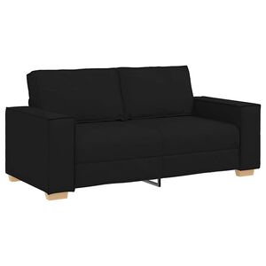 vidaXL 2-Sitzer Sofa Schwarz 140 cm Stoff