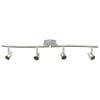 vidaXL Deckenstrahler mit Strahlern Nickel 61 x 10 x 12,5 cm Metall