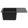 vidaXL Waschbecken Schwarz 560 x 460 mm 80% Quarz und 20% Harz