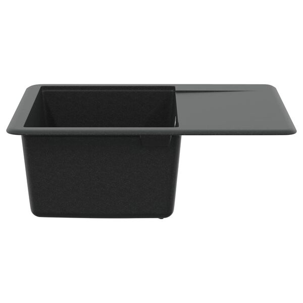 vidaXL Waschbecken Schwarz 560 x 460 mm 80% Quarz und 20% Harz