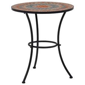 vidaXL Mosaik-Bistrotisch Orange/Grau 60 cm Keramik