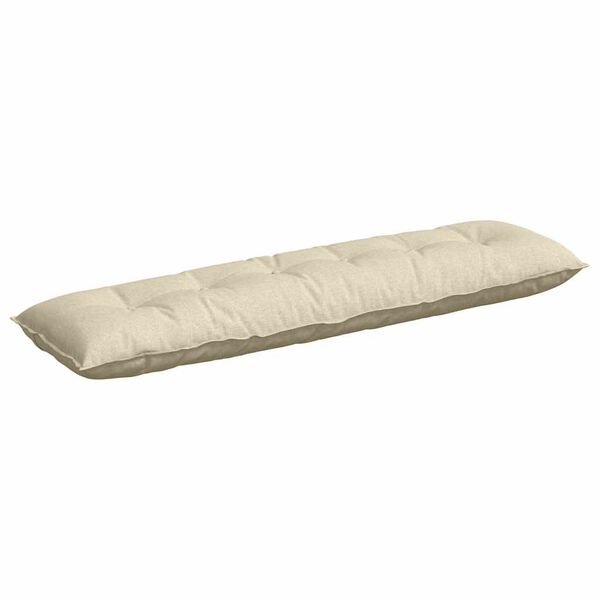 vidaXL R&uuml;ckenkissen Creme 180 x 19 x 50 cm Stoff