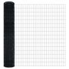 vidaXL Zaun mit Pfosten Grau 1,6 x 10 m Stahl und PVC