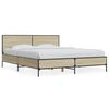 vidaXL Bettgestell Sonoma-Eiche 150x200 cm Holzwerkstoff und Metall