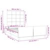 vidaXL Bettgestell ohne Matratze Dunkelblau 120x190 cm Samt
