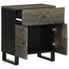 vidaXL Nachttisch Schwarz 50x33x60 cm Massivholz Mango