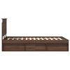 vidaXL Bettrahmen Braun Eichen-Optik 120 x 200 cm Massives Kiefernholz